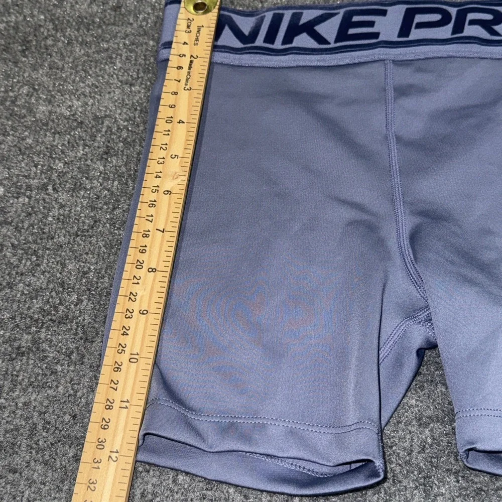 Nike Pro Dri Fit Cheer Dance Girls Compression Shorts Sz Youth Large Light Blue